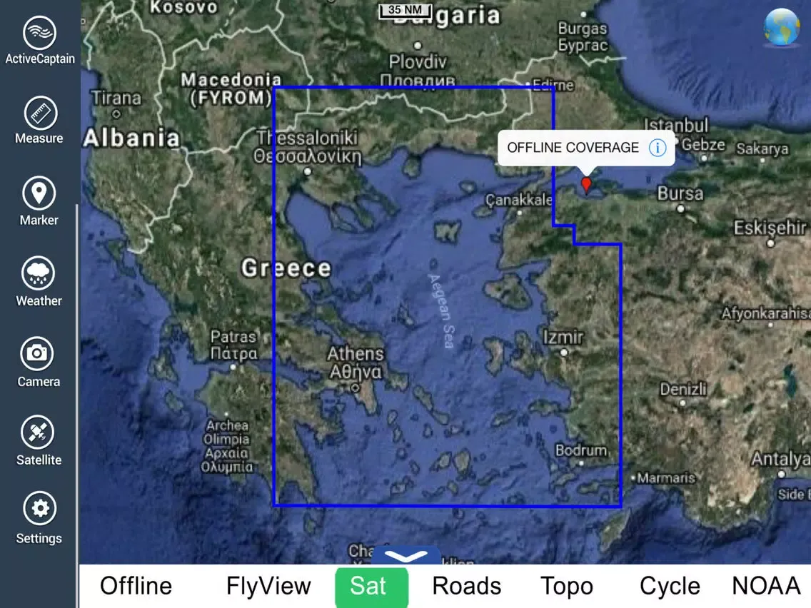 Marine: Aegean Sea (North) HD - GPS Map Navigator iPad  스크린샷