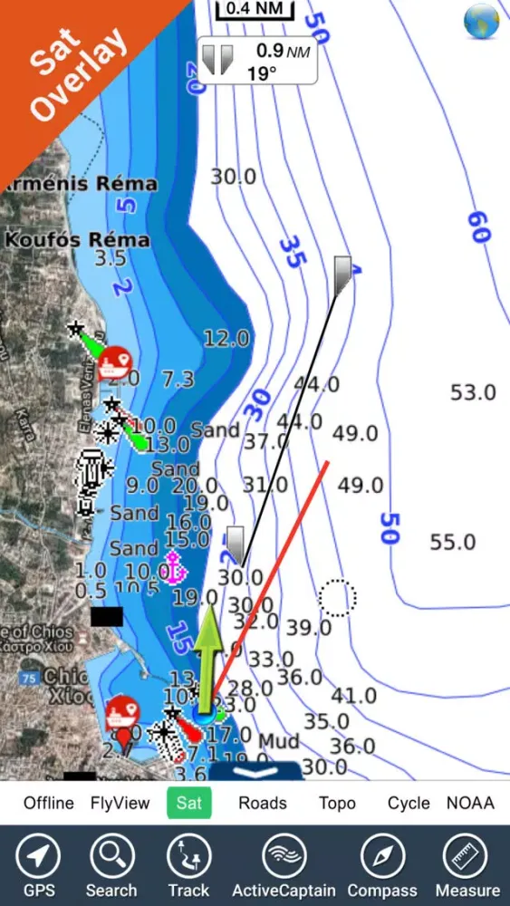 Marine: Aegean Sea (North) HD - GPS Map Navigator 스크린샷