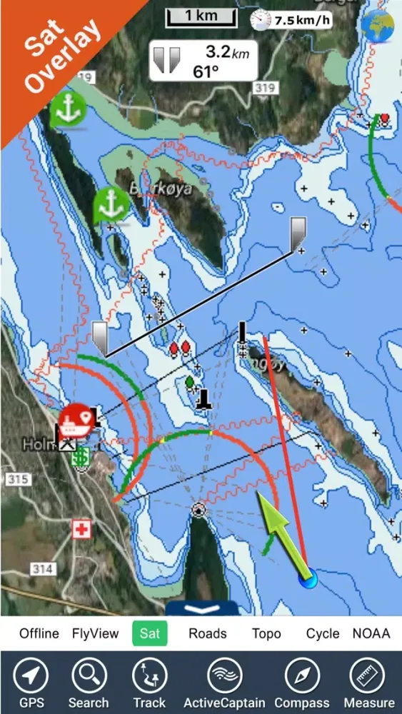 Oslo Fjord GPS Nautical Charts Ekran Görüntüleri