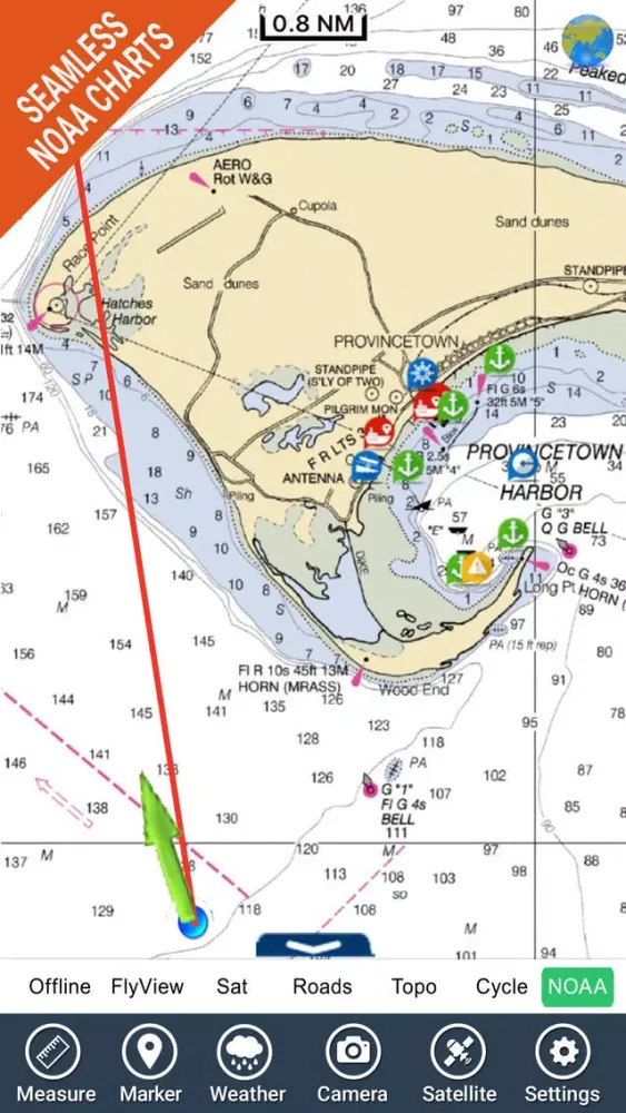Boating Rhode Island to Maine GPS chart Navigator Screenshots