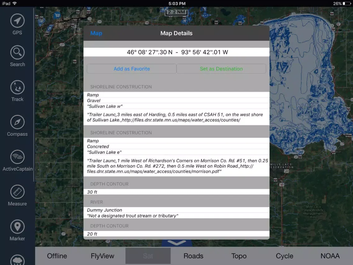 US Rivers HD GPS Map Navigator iPad Screenshots