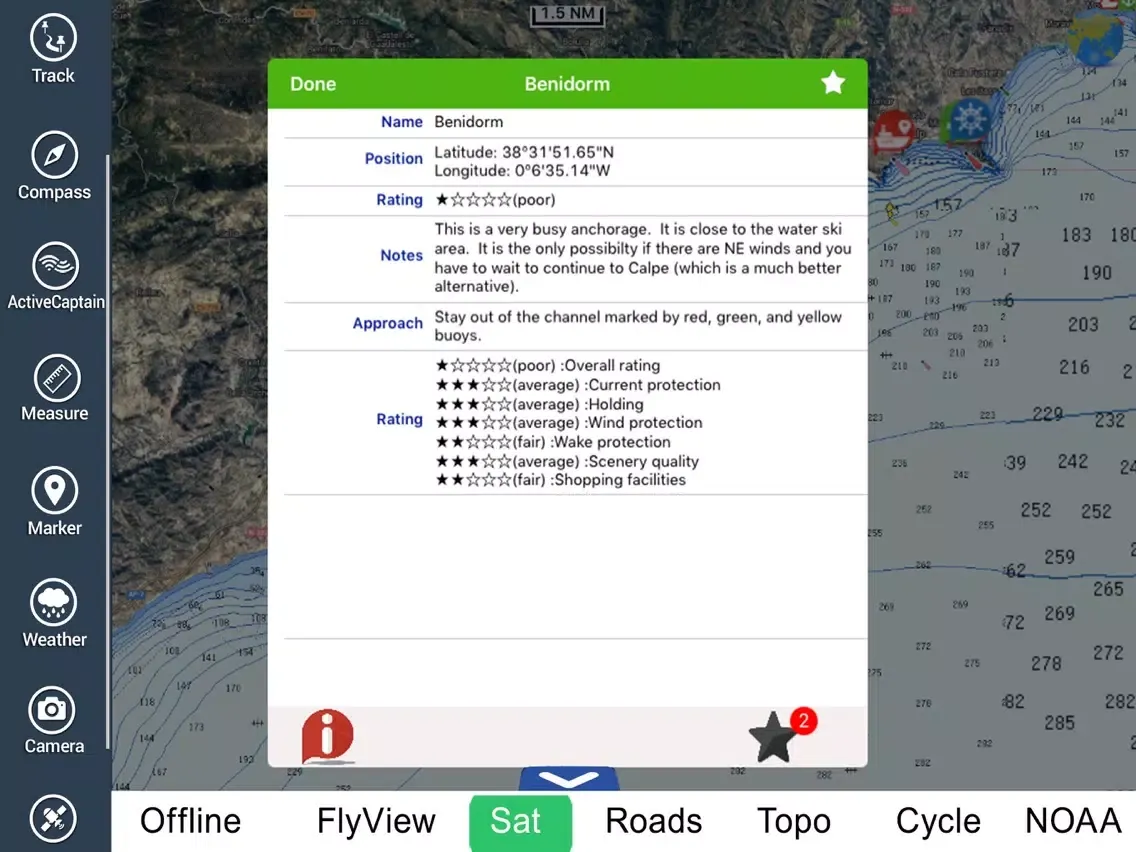 ภาพหน้าจอของ Spain Mediterranean HD Charts iPad 