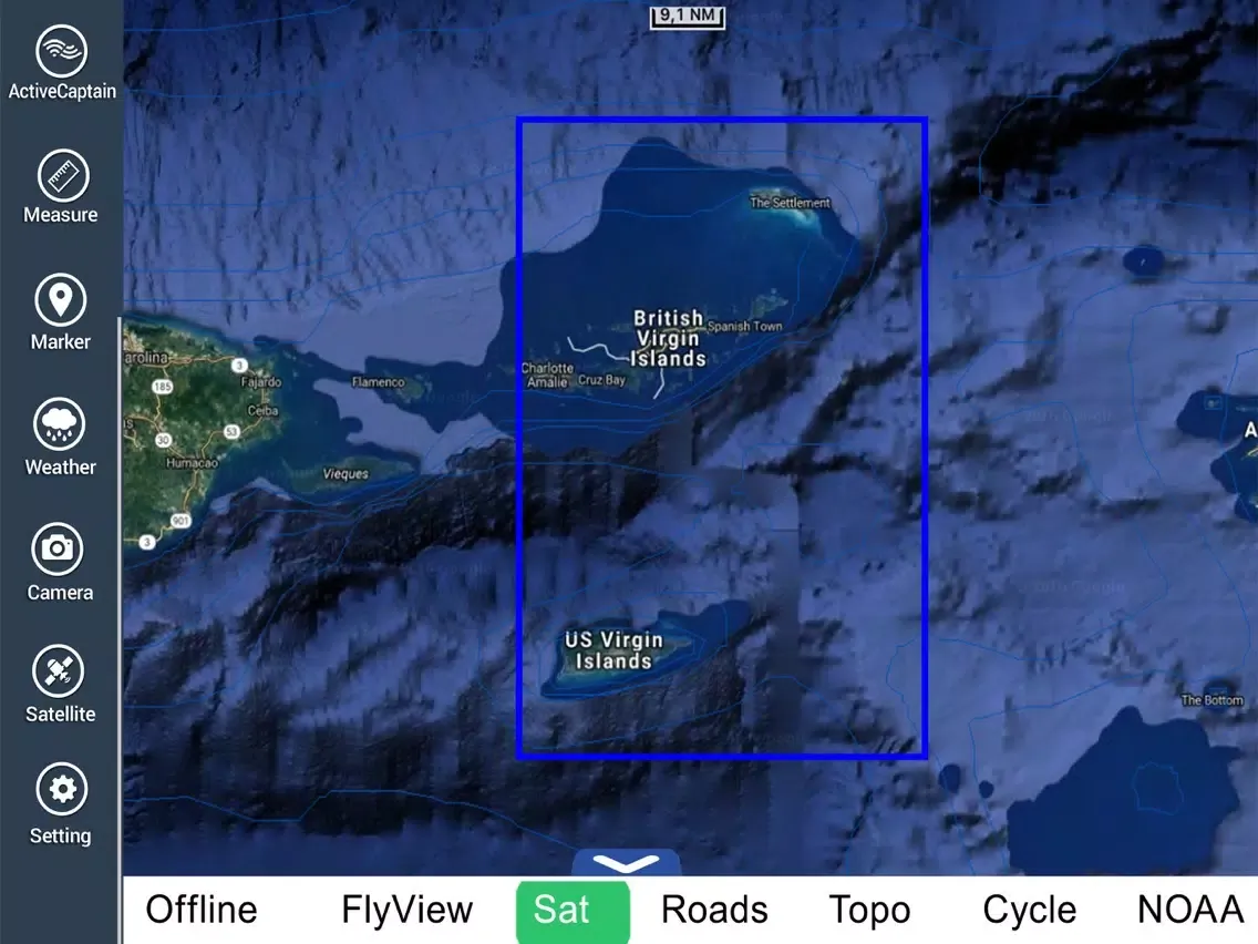 Virgin Islands HD GPS Map Navigator iPad  Screenshots