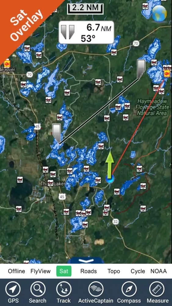 Capturas de tela do Wisconsin Lakes Fishing Charts