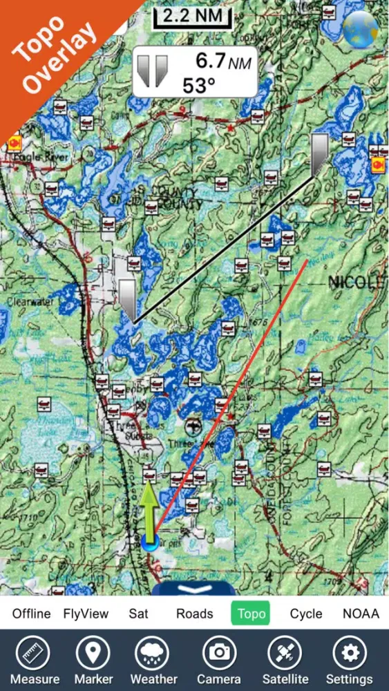 Capturas de tela do Wisconsin Lakes Fishing Charts