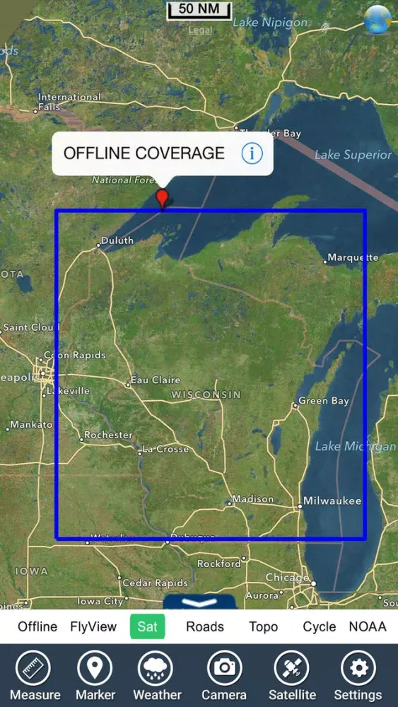 Capturas de tela do Wisconsin Lakes Fishing Charts