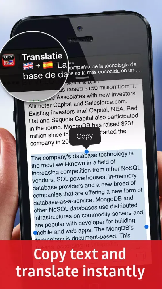 ภาพหน้าจอของ Translatie - Instant Translation in any Application