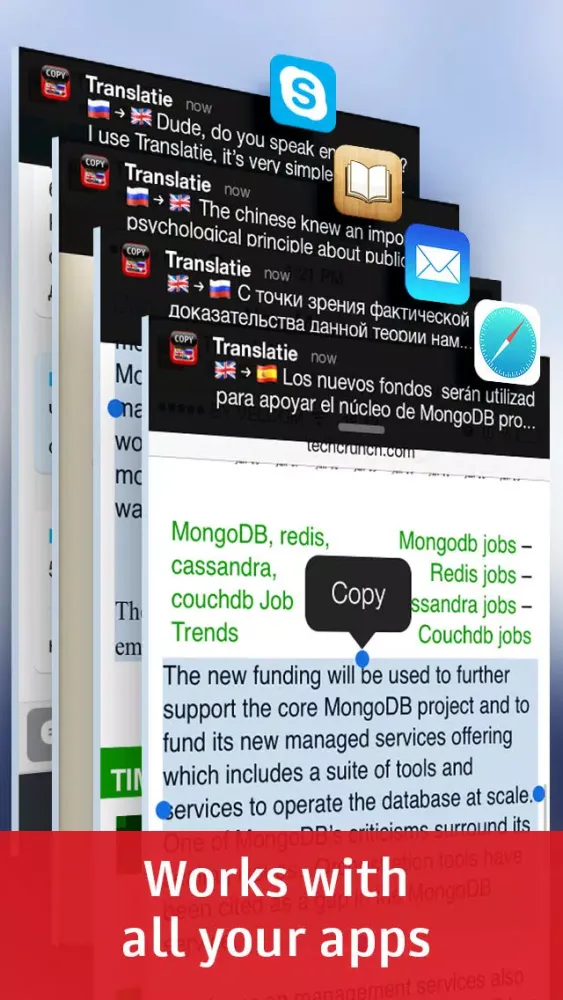 ภาพหน้าจอของ Translatie - Instant Translation in any Application