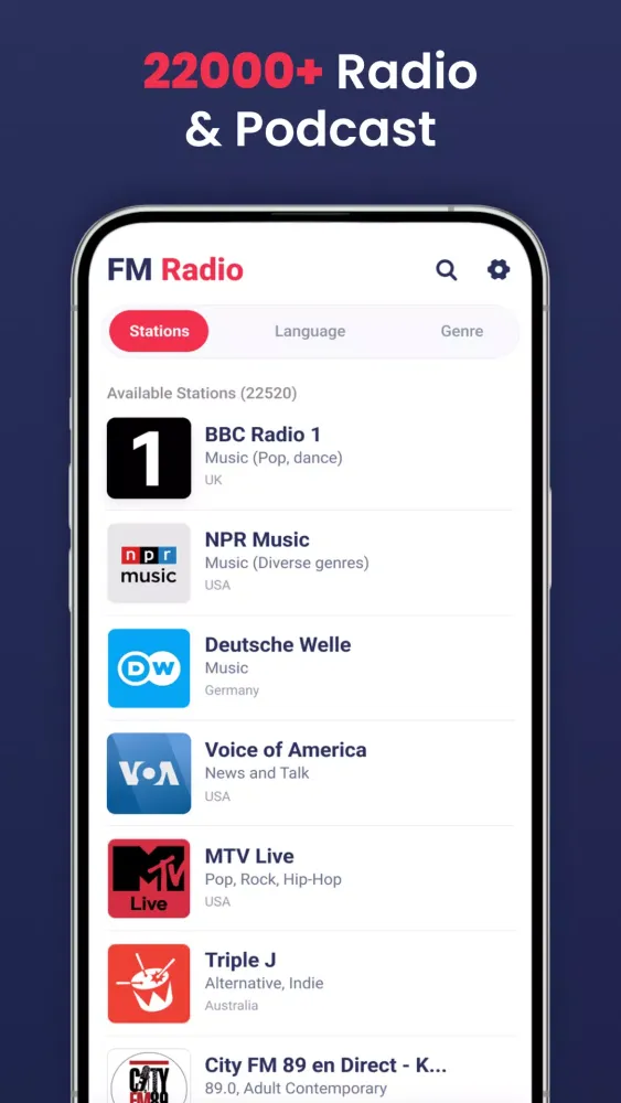 Smart Radio App スクリーンショット