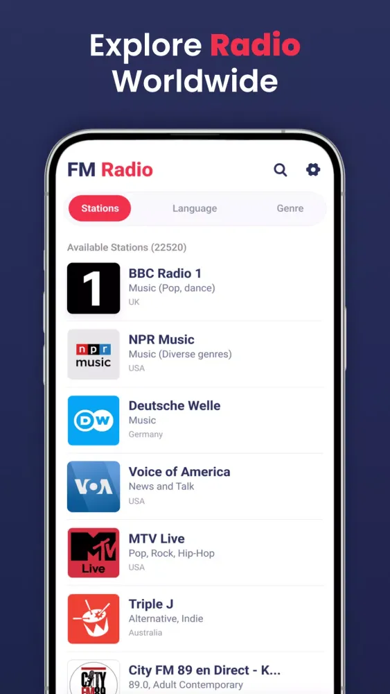 Smart Radio App スクリーンショット