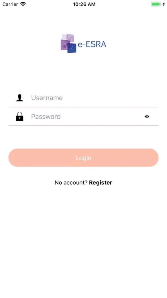 Ảnh chụp màn hình của e-ESRA