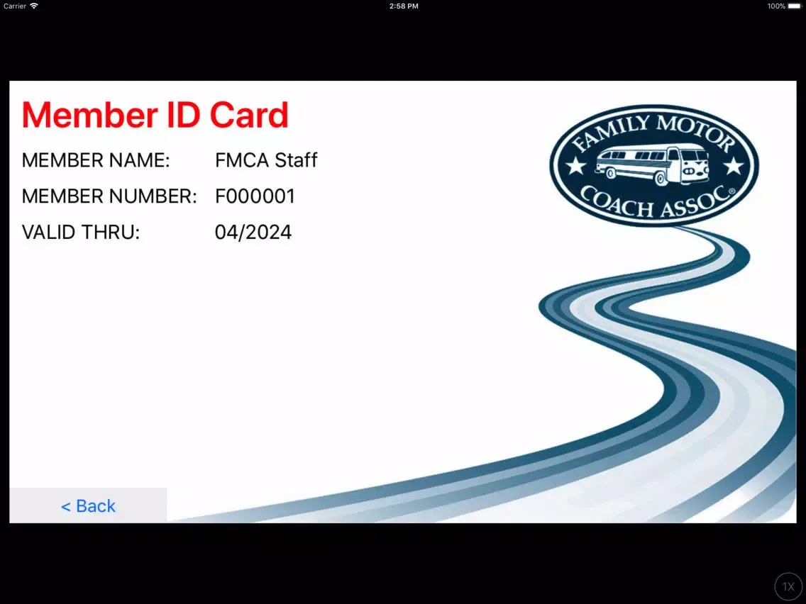 ภาพหน้าจอของ FMCA Mobile iPad 