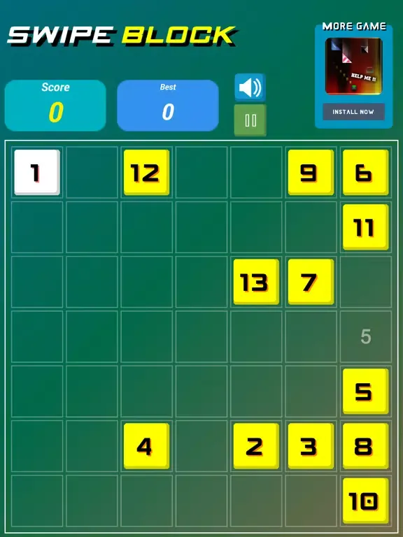 Swipe Block: Number Ascending iPad  Screenshots