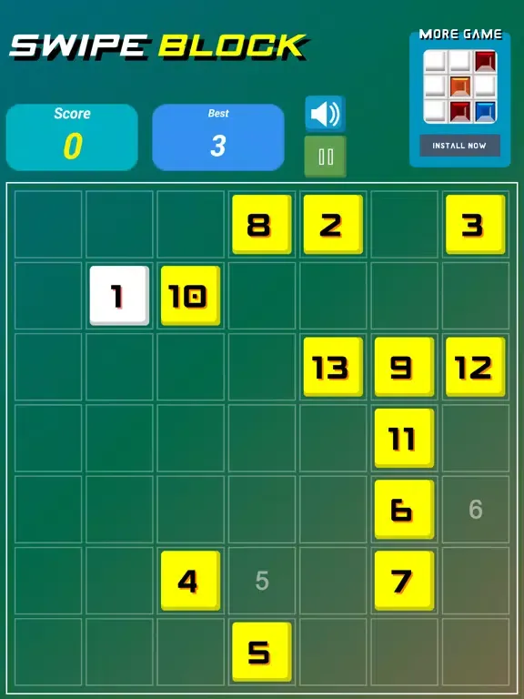 Swipe Block: Number Ascending iPad  Screenshots