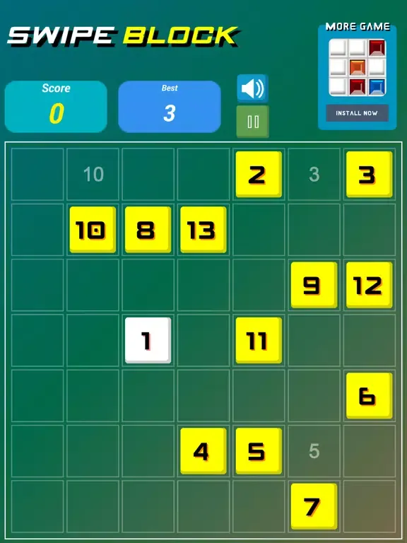 Swipe Block: Number Ascending iPad  Screenshots