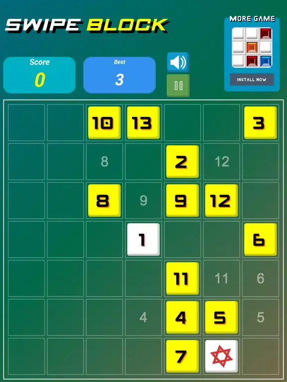 Swipe Block: Number Ascending iPad  Screenshots