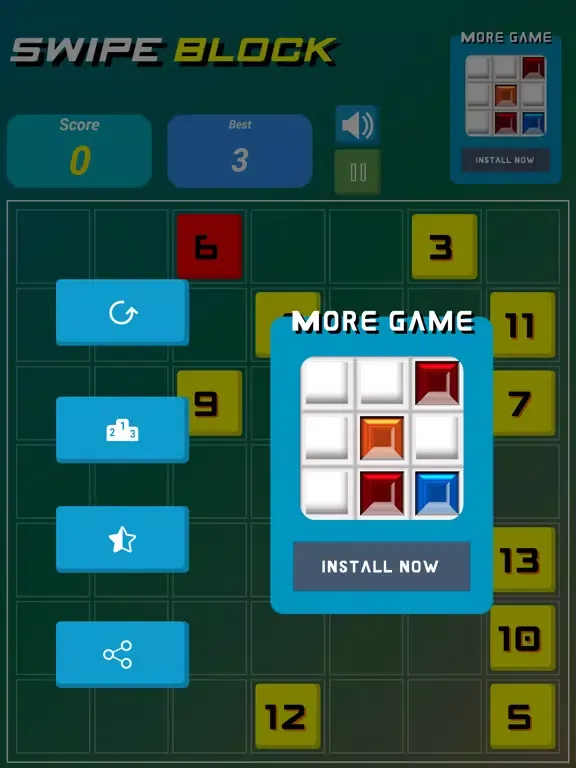 Swipe Block: Number Ascending iPad  Screenshots