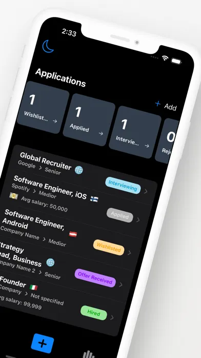 Tangkapan layar Application Tracker for Jobs
