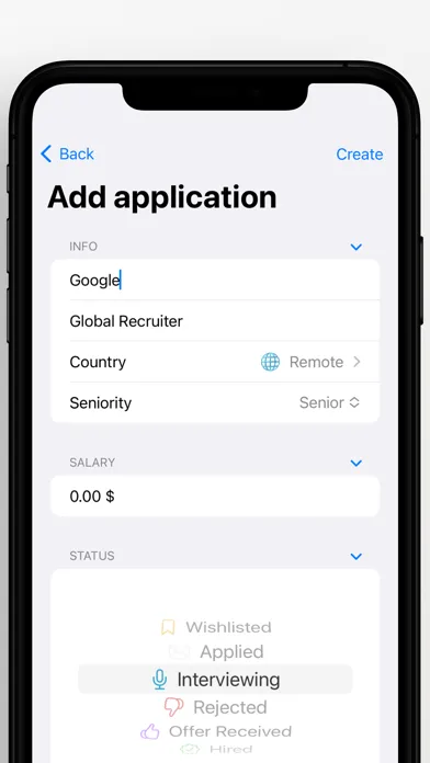 Tangkapan layar Application Tracker for Jobs