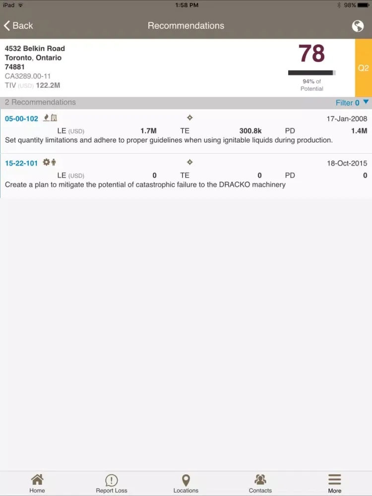 تصاویر MyRisk Mobile iPad 