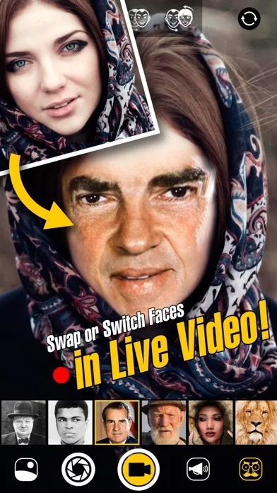Ảnh chụp màn hình của BeFace - Live Face Swap & Voice Change, Switch Faces [free]