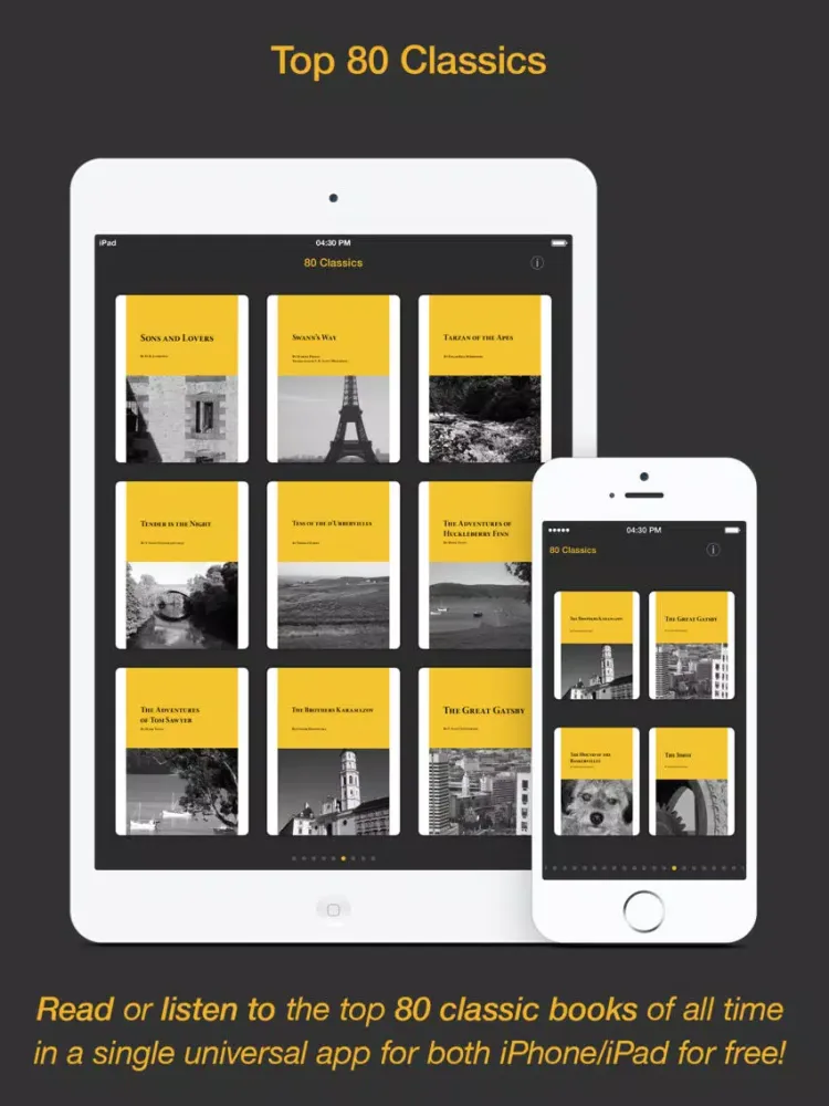 Tangkapan skrin Top 80 Classic Books - The free collection of the 80 best classics of all the time iPad 