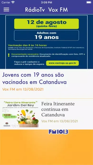 Скриншоты Rádio Vox Fm 101,3 - Catanduva
