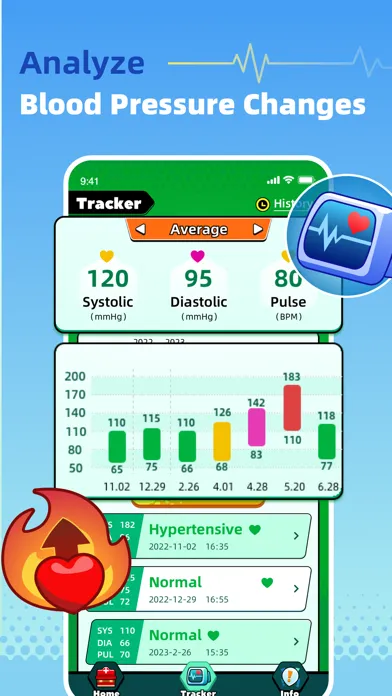 Pocket Blood Pressure&BP log Ekran Görüntüleri