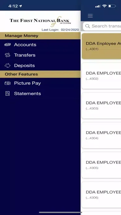 FNB Le Center Mobile App Screenshots