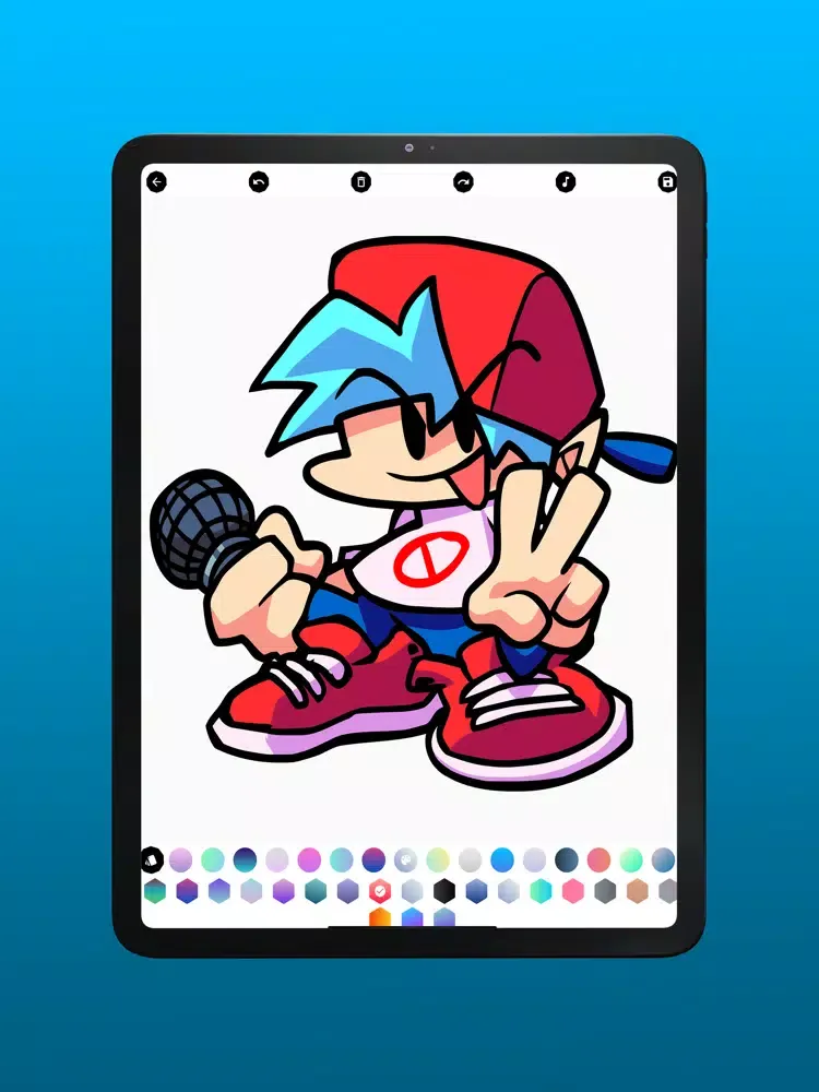 FNF music battle coloring mod iPad  Ekran Görüntüleri