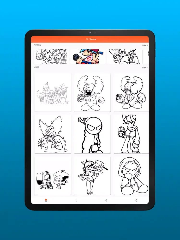 FNF music battle coloring mod iPad  Ekran Görüntüleri