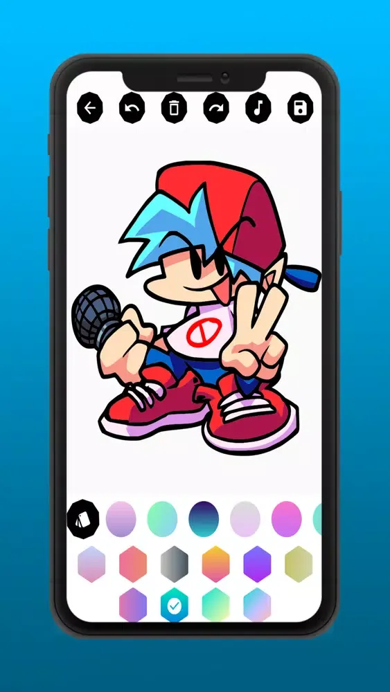 FNF music battle coloring mod Ekran Görüntüleri