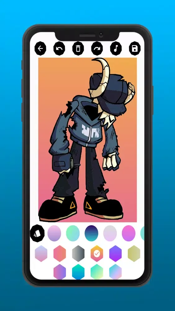 FNF music battle coloring mod Ekran Görüntüleri