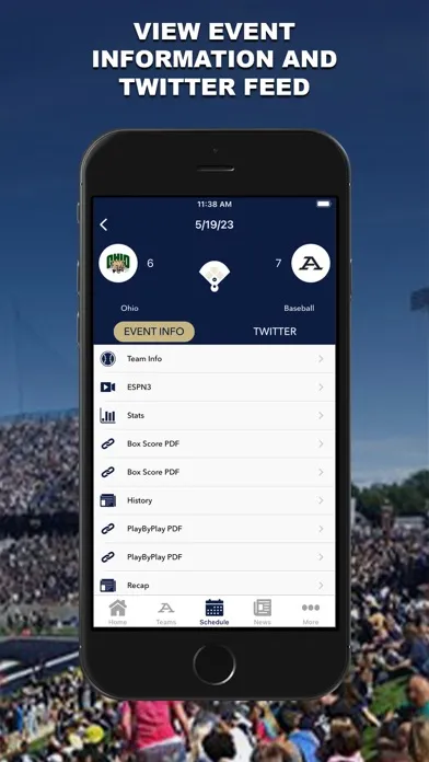 Screenshot di Akron Zips Athletics