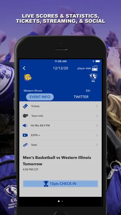 Zrzuty ekranu EIU Gameday