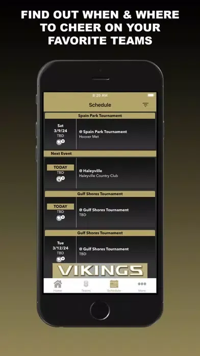 Tangkapan skrin Jasper Vikings Athletics
