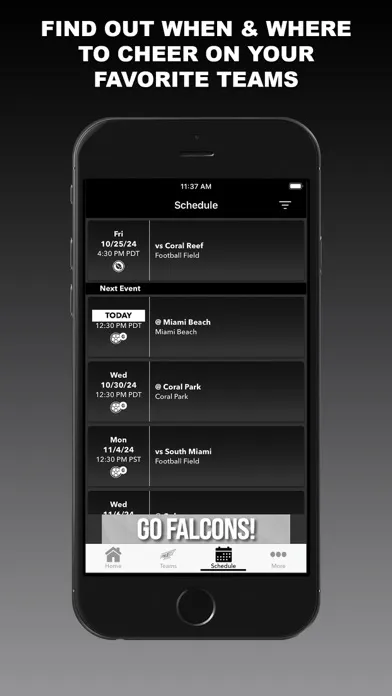 Capturas de tela do Falcons Athletics
