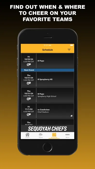 Capturas de tela do Sequoyah HS Chiefs Canton GA