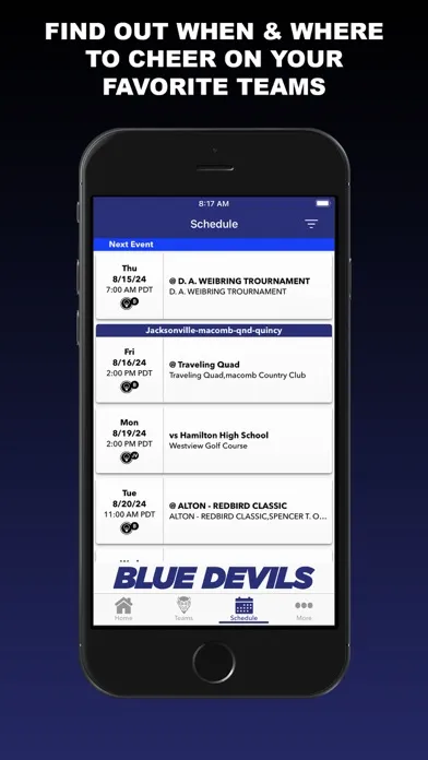 Capturas de tela do Quincy Blue Devil Athletics