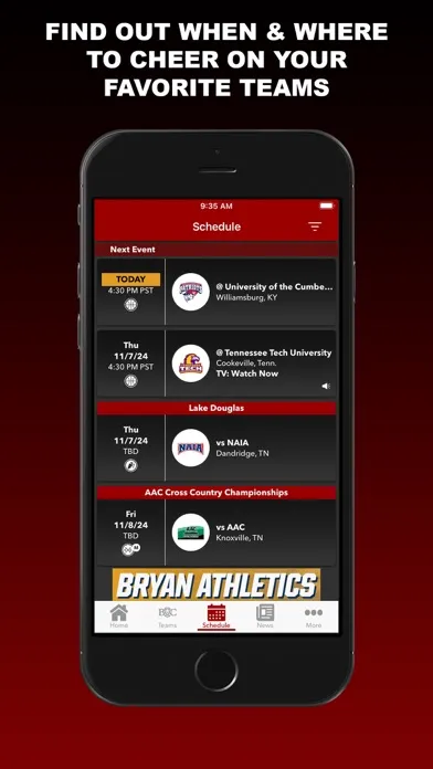 Ảnh chụp màn hình của Bryan Athletics