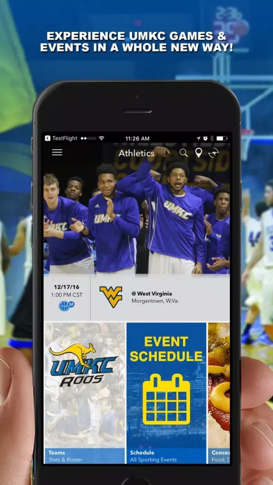Captures d'écran de UMKC Roos Athletics