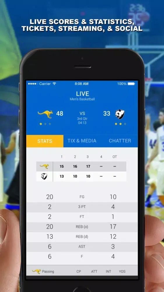 Captures d'écran de UMKC Roos Athletics