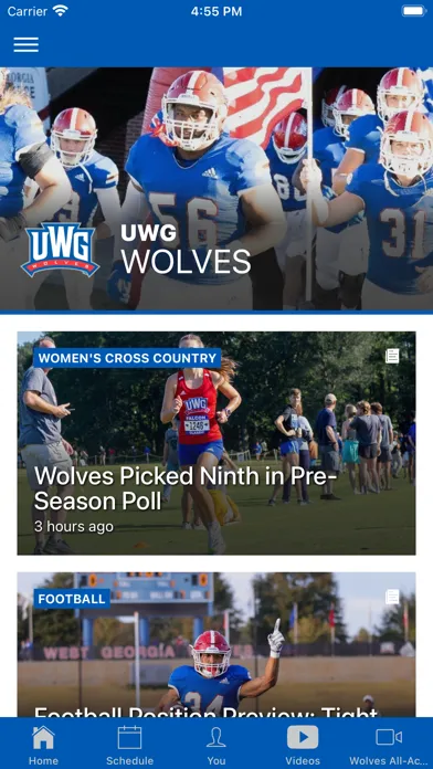 Ảnh chụp màn hình của UWG Gameday Experience