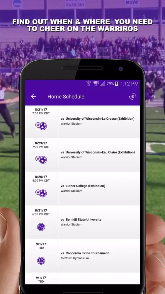 Zrzuty ekranu Winona State Warriors GO