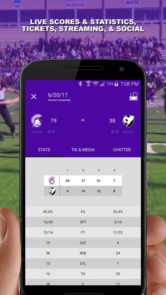 Zrzuty ekranu Winona State Warriors GO