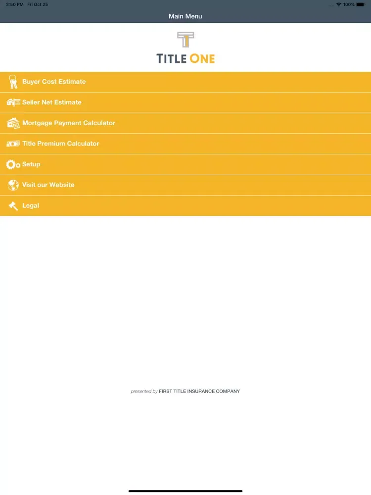Capturas de pantalla de Title One iPad 