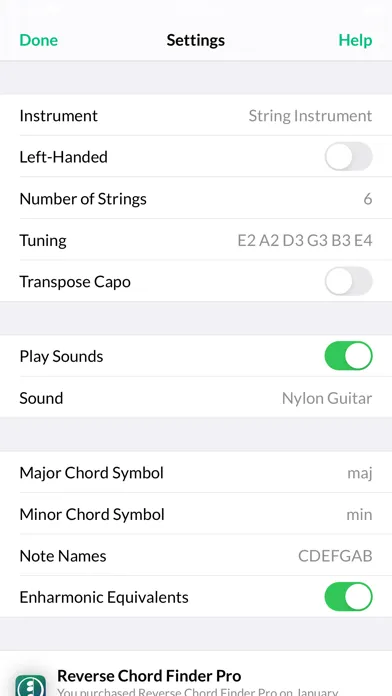 Reverse Chord Finder Pro Screenshots