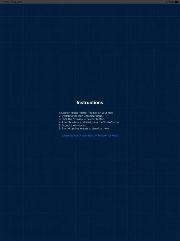 Capturas de tela do IRT Viewer iPad 