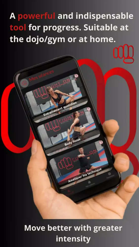 FIGHT ON-Martial Mobility App Screenshots