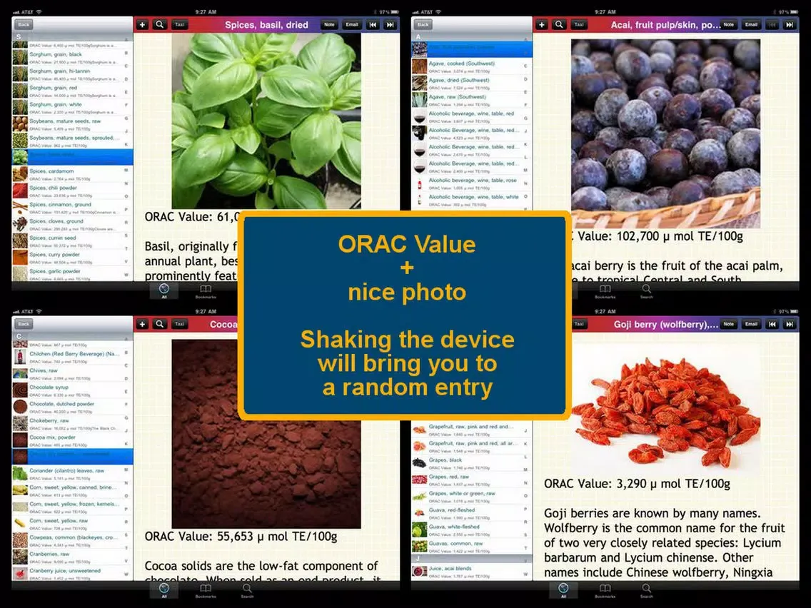 Capturas de pantalla de Antioxidants Food List iPad 